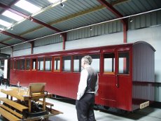 Awaiting mechanical work, and signwriting, in Porthmadog, May 2009.